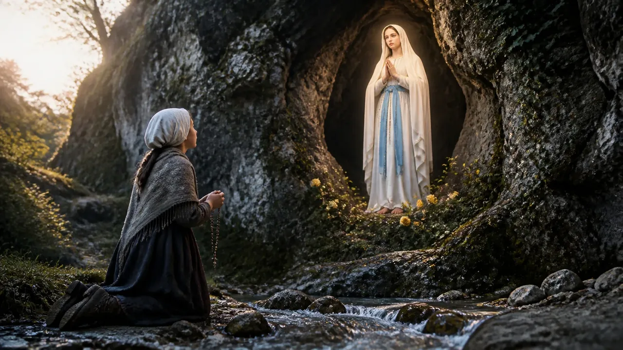Prayer to Our Lady of Lourdes — devotional artwork