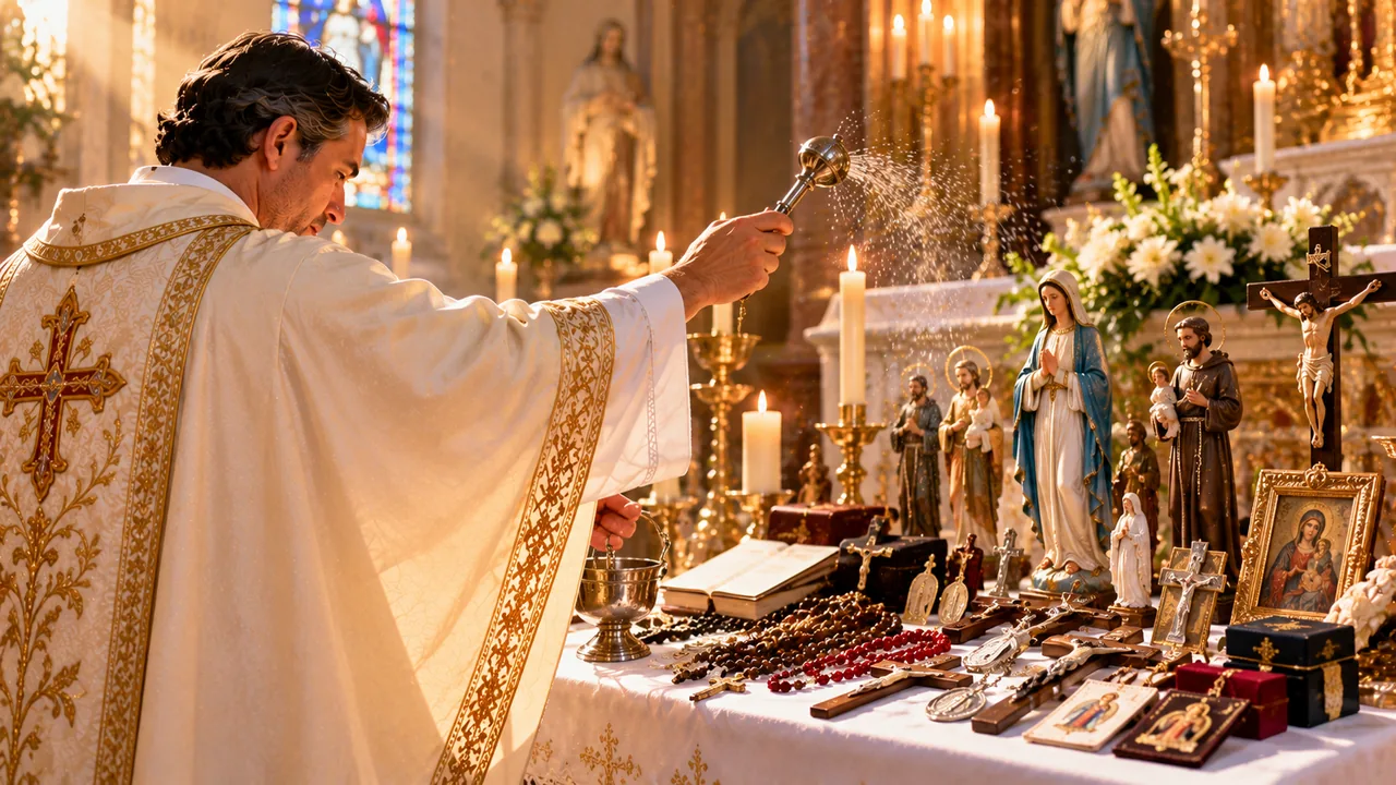 Blessing of Religious Objects — devotional artwork