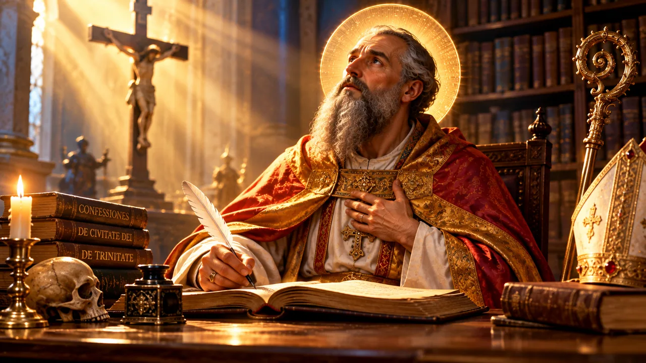 Prayer to St. Augustine — devotional artwork