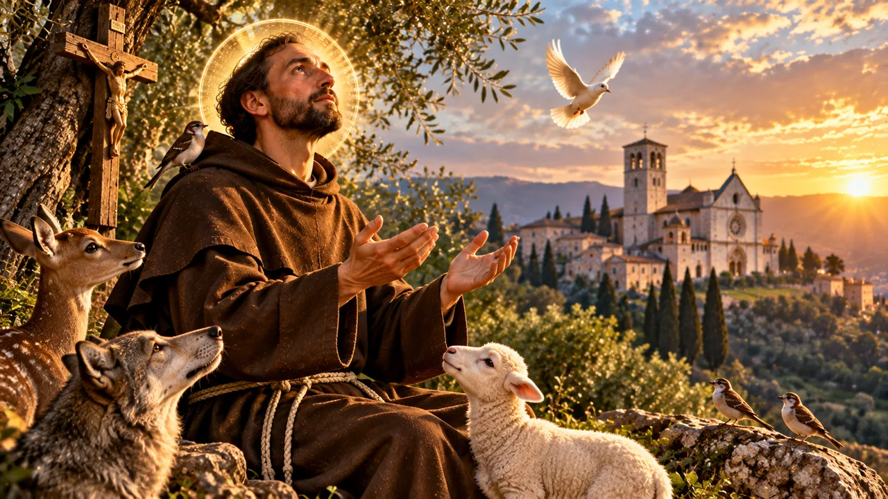 Prayer to St. Francis of Assisi — devotional artwork