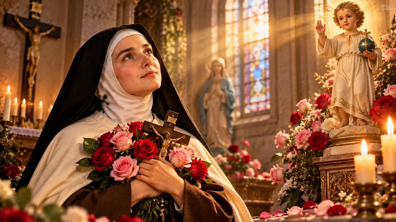 Prayer to St. Thérèse of the Child Jesus — devotional artwork