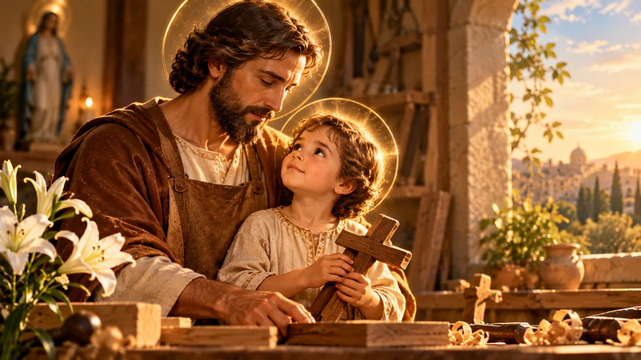 Traditional Prayer to St. Joseph — devotional artwork
